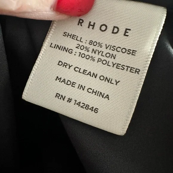 NEW RHODE Ester Velvet Dress in Black Size 10 -  www.threedaughtersproperties.com